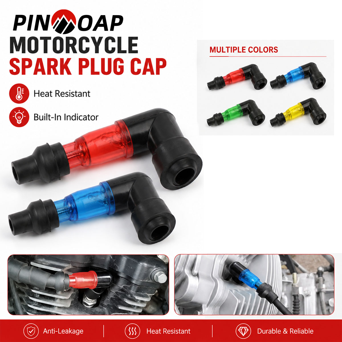 Motorcycle Spark Plug - PINMOAP 1/2PCS Candela di Accensione per