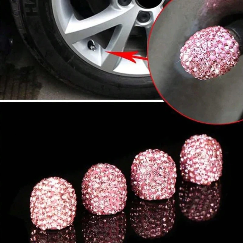 Motorcycle Valve Cover - 2/4PCS Diamante Auto Tappi Valvola della